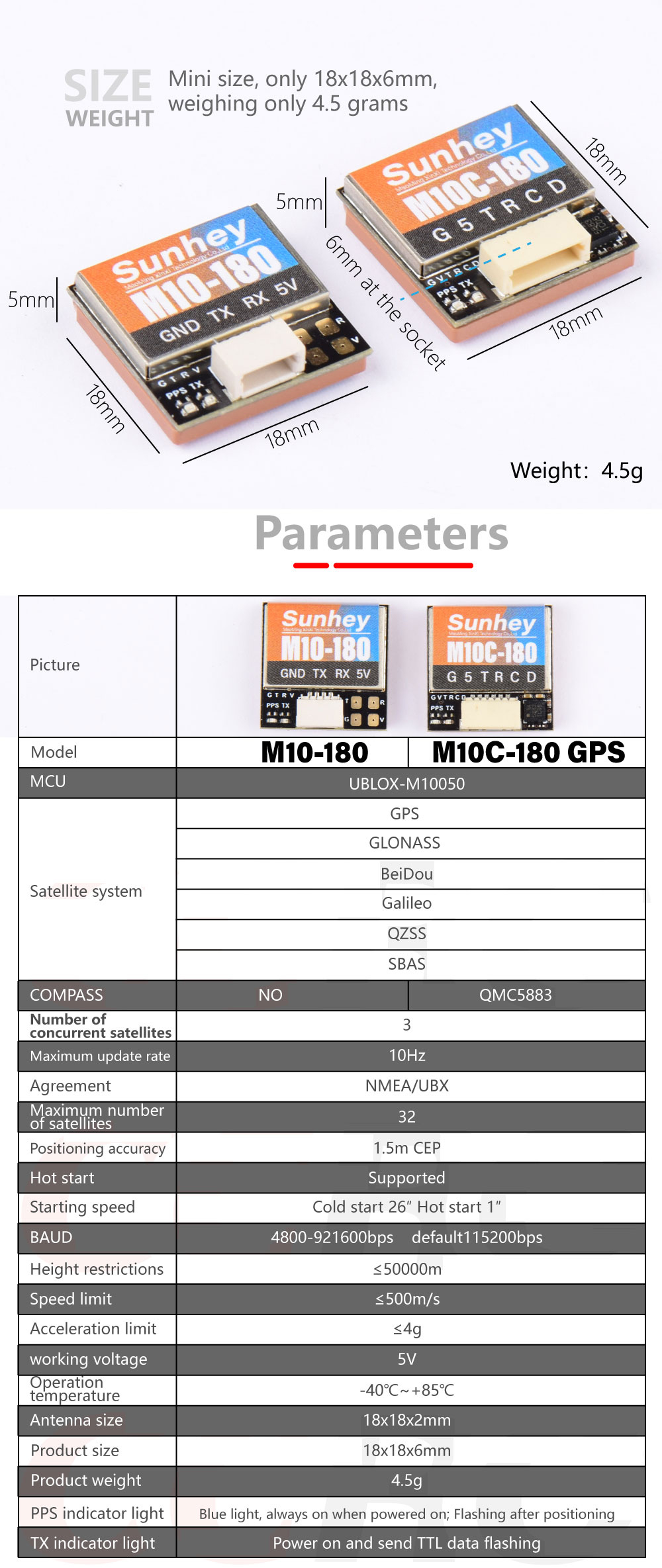 M10-Serie-M10-180-M10C-180-GPS-Modul-fuumlr-RC-Helikopter-Quadcopter-Flugzeuge-und-FPV-Renn-Drohnen-2003336-5